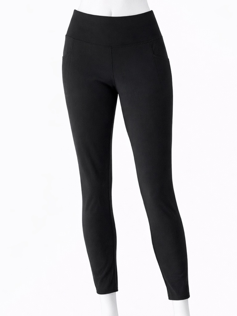Satina Black Leggings with Pockets size One size